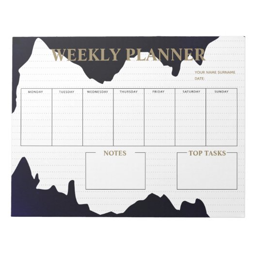 Modern Weekly Planner Notitieblok (Voorkant)