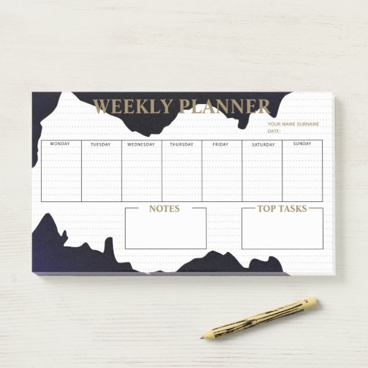 Modern Weekly Planner  Post-it® Notes (Op bureau)