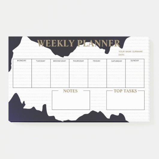Modern Weekly Planner Post-it® Notes (Voorkant)
