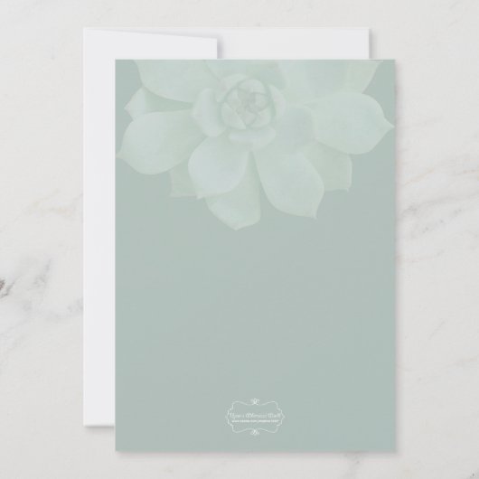 Modern weelderig sappig verjaardagsfeestje kaart (Achterkant)