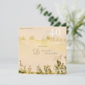 Modern Weide Landelijk Bloemstuk Verjaardag Kaart (Staand voorkant)