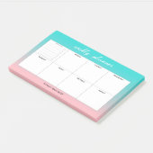 Modern wekelijkse planning om aanbiedingen te doen post-it® notes (Schuin)