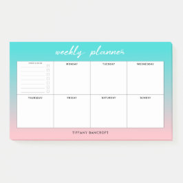 Modern wekelijkse planning om aanbiedingen te doen post-it® notes