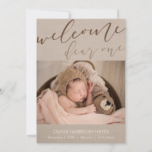 Modern Welcome Photo Birth Notice Aankondiging