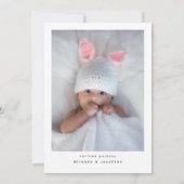 Modern Welcome Photo Collage Birth Aankondiging (Achterkant)