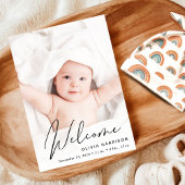 Modern Welcome Photo Collage Birth Aankondiging