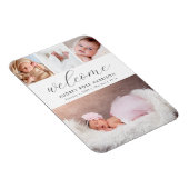 Modern Welcome Photo Collage Birth Magneet (Rechterzijde)