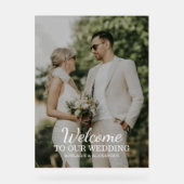 Modern Welcome Photo Wedding Acryl Bord (Voorkant)
