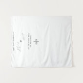 Modern welkom bij onze bruiloft tafel runner teken wandkleed (Voorkant (horizontaal))