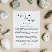 Modern welkom en bedankt je trouwgastentafel