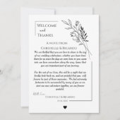 Modern welkom en bedankt je trouwgastentafel (Voorkant)