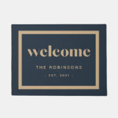 Modern Welkom | Gepersonaliseerd Deurmat (Voorkant)