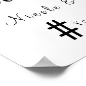 Modern Welkom Hashtag Trouwbord Poster (Hoek)