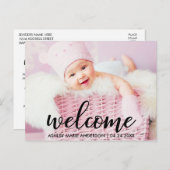 Modern welkom nieuwe baby aankondiging (Voorkant / Achterkant)