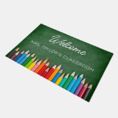 Modern welkom Script Teacher Classroom Deurmat (Schuin)