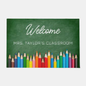 Modern welkom Script Teacher Classroom Deurmat (Voorkant)