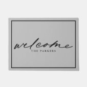 Modern welkome aangepaste ontwerpversie van script deurmat (Voorkant)