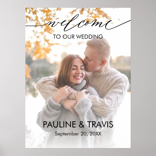 Modern Welkomstbord voor bruiloft Poster (Voorkant)