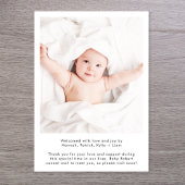 Modern welkomstscript 4 foto geboorte aankondiging