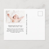 Modern welkomstscript 4 foto geboorte aankondigingskaart (Achterkant)