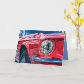 modern wenskaart voor spierauto kaart (Gele Bloem)