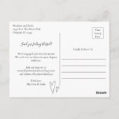 Modern We're Engaged Heart Verloving foto Briefkaart (Achterkant)