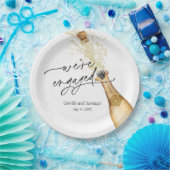 Modern We're Engaged Party Paper Plate Papieren Bordje (Feest)