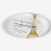 Modern We're Engaged Party Paper Plate Papieren Bordje (Gekanteld)