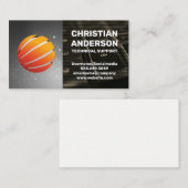 Modern Wereldbol Logo | binair codetoetsenbord Visitekaartje (Voorkant / Achterkant)