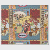 modern western cowgirl cadeaupapier (Vlak)