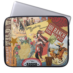 modern  western cowgirl laptop sleeve