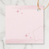 Modern Western Cowgirl Roze Laarzen Pet Custom Bedankjes Labels (Achterkant)