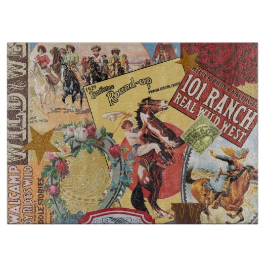 modern  western cowgirl snijplank (Voorkant)