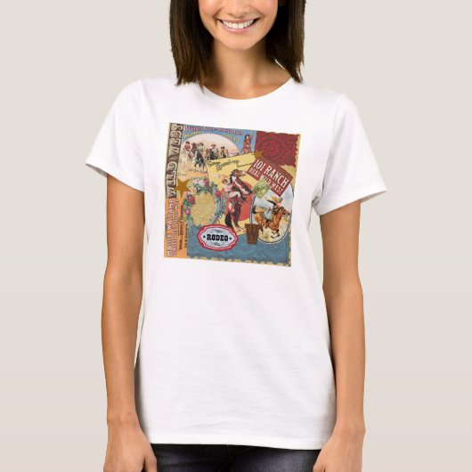 modern  western cowgirl t-shirt (Voorkant)
