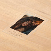 Modern Western Photo Boots Save the Date  Acryl Uitnodigingen (Laagn)