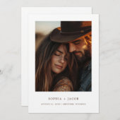 Modern Western Photo Boots Save the Date Kaart (Voorkant / Achterkant)