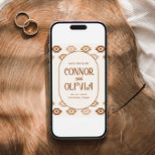 Modern Western Photo Save the Date Card Kaart