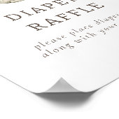 Modern Western Rodeo Baby shower Raffle bord Poster (Hoek)