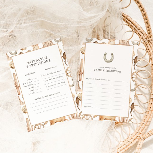 Modern Western Rodeo Baby shower Voorspellingsspel (Creator heeft geüpload)