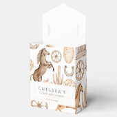 Modern Western Rodeo Waterverf Baby shower Bedankdoosjes (Geopend)