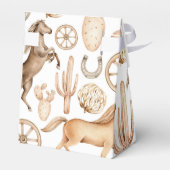 Modern Western Rodeo Waterverf Baby shower Bedankdoosjes (Achterkant)
