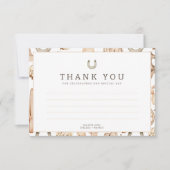 Modern Western Rodeo Waterverf Baby shower Bedankkaart (Voorkant)