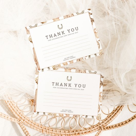 Modern Western Rodeo Waterverf Baby shower Bedankkaart