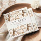 Modern Western Rodeo Waterverf Baby shower Servet