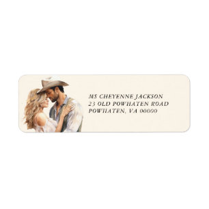 Modern Western Waterverf retouradres label