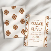 Modern Western Wedding Invitation Kaart