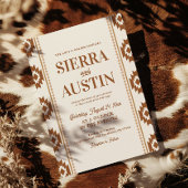 Modern Western Wedding Invitation Kaart