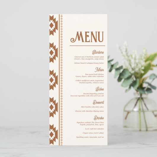 Modern Western Wedding Menu (Staand voorkant)