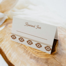 Modern Western Wedding Place Card  Plaatskaartje