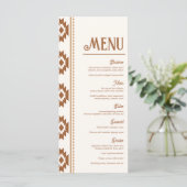 Modern Westers Huwelijksmenu Menu (Staand voorkant)